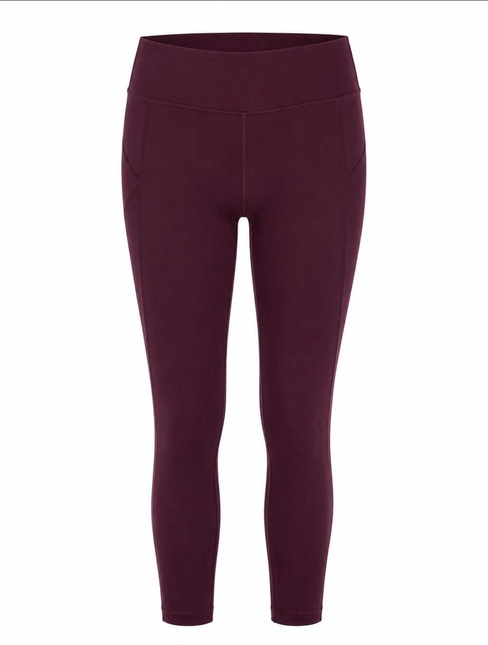 ￼Duluth Trading Co Women's High-Rise Pocket Leggings in Burgundy